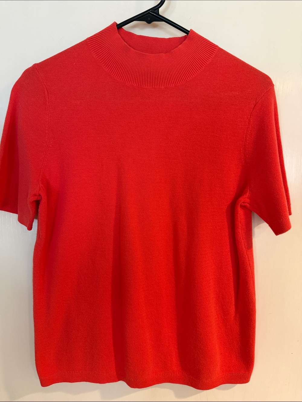 Coral Short-Sleeve Knit Shirt womens sz L Loft
